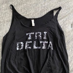 Black Tridelta Tank Top